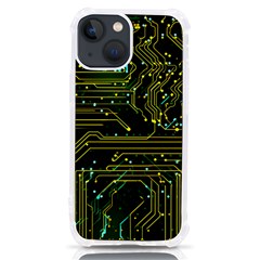 Circuits Circuit Board Yelow Iphone 13 Mini Tpu Uv Print Case by Ndabl3x