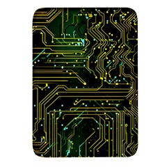 Circuits Circuit Board Yelow Rectangular Glass Fridge Magnet (4 Pack) by Ndabl3x