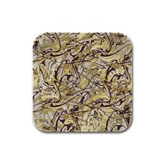 Marble Texture Pattern Seamless Rubber Square Coaster (4 pack)