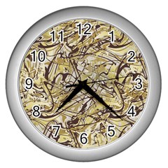 Marble Texture Pattern Seamless Wall Clock (Silver)