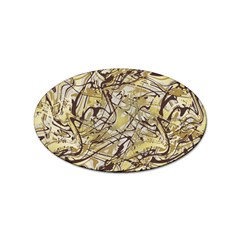 Marble Texture Pattern Seamless Sticker (Oval)