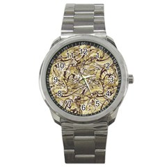 Marble Texture Pattern Seamless Sport Metal Watch