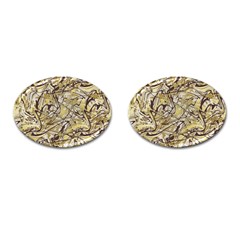 Marble Texture Pattern Seamless Cufflinks (Oval)