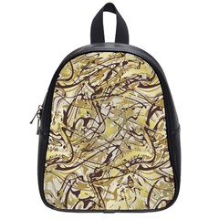 Marble Texture Pattern Seamless School Bag (Small)