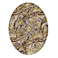 Marble Texture Pattern Seamless Oval Glass Fridge Magnet (4 pack)