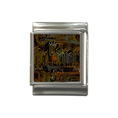 Circuits Circuit Board Orange Technology Italian Charm (13mm) by Ndabl3x