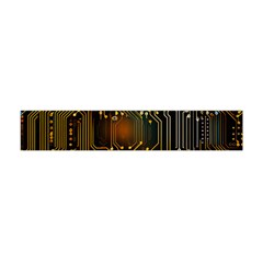 Circuits Circuit Board Orange Technology Premium Plush Fleece Scarf (mini) by Ndabl3x