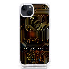 Circuits Circuit Board Orange Technology Iphone 14 Plus Tpu Uv Print Case by Ndabl3x