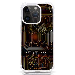 Circuits Circuit Board Orange Technology Iphone 14 Pro Tpu Uv Print Case by Ndabl3x