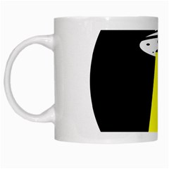 Ufo Flying Saucer Extraterrestrial White Mug by Cendanart