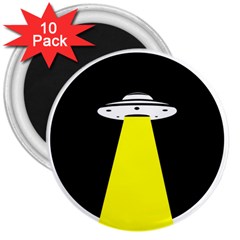 Ufo Flying Saucer Extraterrestrial 3  Magnets (10 Pack)  by Cendanart