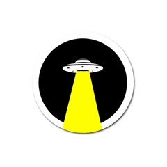 Ufo Flying Saucer Extraterrestrial Magnet 3  (round) by Cendanart