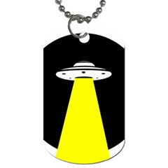 Ufo Flying Saucer Extraterrestrial Dog Tag (two Sides) by Cendanart