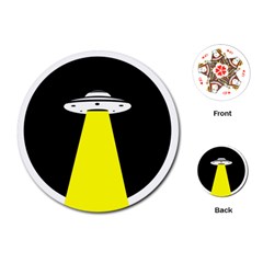 Ufo Flying Saucer Extraterrestrial Playing Cards Single Design (round) by Cendanart