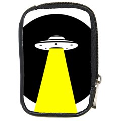 Ufo Flying Saucer Extraterrestrial Compact Camera Leather Case by Cendanart