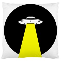 Ufo Flying Saucer Extraterrestrial Large Cushion Case (one Side) by Cendanart