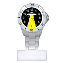 Ufo Flying Saucer Extraterrestrial Plastic Nurses Watch by Cendanart