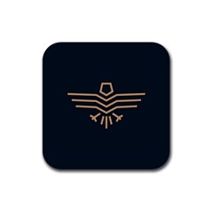 Eagle Bird Rubber Square Coaster (4 Pack) by Cendanart