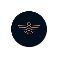 Eagle Bird Rubber Round Coaster (4 Pack) by Cendanart