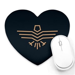 Eagle Bird Heart Mousepad by Cendanart