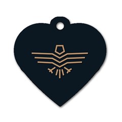 Eagle Bird Dog Tag Heart (one Side) by Cendanart