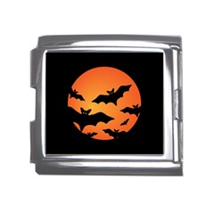 Halloween Bats Moon Full Moon Mega Link Italian Charm (18mm) by Cendanart