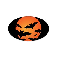 Halloween Bats Moon Full Moon Sticker (oval) by Cendanart