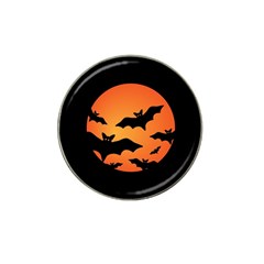 Halloween Bats Moon Full Moon Hat Clip Ball Marker by Cendanart