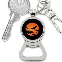 Halloween Bats Moon Full Moon Bottle Opener Key Chain by Cendanart