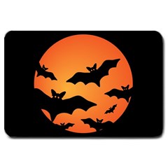 Halloween Bats Moon Full Moon Large Doormat