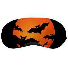 Halloween Bats Moon Full Moon Sleep Mask by Cendanart