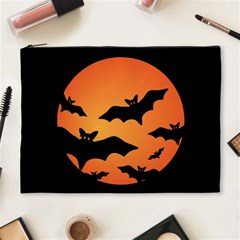 Halloween Bats Moon Full Moon Cosmetic Bag (xl) by Cendanart