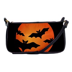 Halloween Bats Moon Full Moon Shoulder Clutch Bag by Cendanart