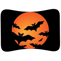 Halloween Bats Moon Full Moon Velour Seat Head Rest Cushion by Cendanart