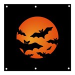 Halloween Bats Moon Full Moon Banner and Sign 3  x 3  Front