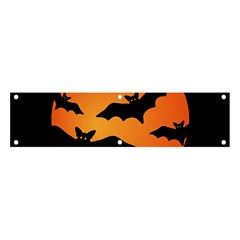 Halloween Bats Moon Full Moon Banner And Sign 4  X 1  by Cendanart