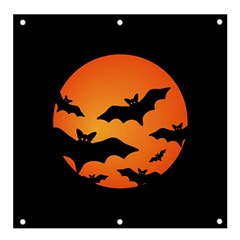 Halloween Bats Moon Full Moon Banner And Sign 4  X 4  by Cendanart