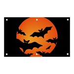 Halloween Bats Moon Full Moon Banner and Sign 5  x 3  Front