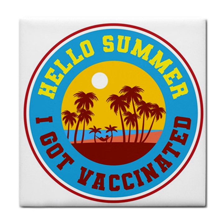 Vaccination Summer Tile Coaster