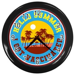 Vaccination Summer Wall Clock (black) by Cendanart