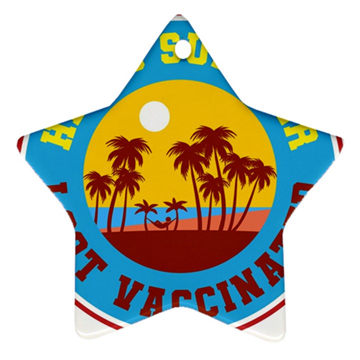 Vaccination Summer Star Ornament (Two Sides)