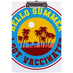 Vaccination Summer A4 Acrylic Clipboard by Cendanart