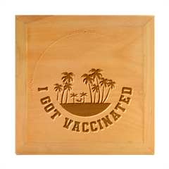 Vaccination Summer Wood Photo Frame Cube by Cendanart