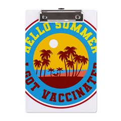 Vaccination Summer A5 Acrylic Clipboard by Cendanart