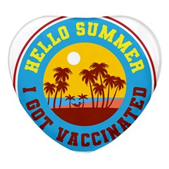 Vaccination Summer Heart Glass Fridge Magnet (4 Pack) by Cendanart