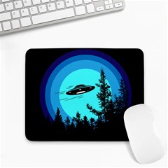 Ufo Alien Night Sky Night Small Mousepad by Cendanart