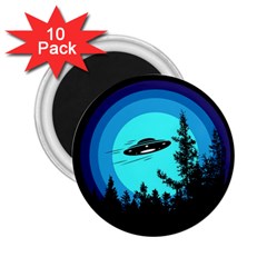 Ufo Alien Night Sky Night 2 25  Magnets (10 Pack)  by Cendanart