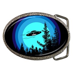 Ufo Alien Night Sky Night Belt Buckles