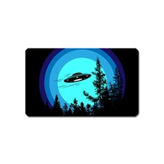 Ufo Alien Night Sky Night Magnet (name Card) by Cendanart