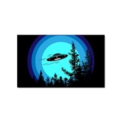 Ufo Alien Night Sky Night Sticker Rectangular (10 Pack)